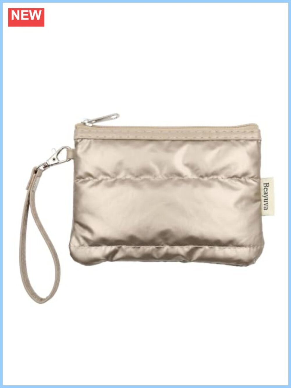 Quilted Wristlet Coin Purse Small Wallet Card Holder Key Pouch Travel